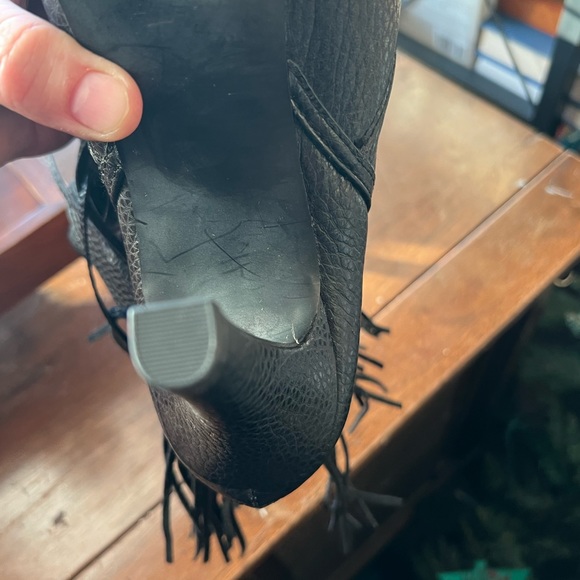 Brand new Lane Bryant Maria fringe ankle boot with fringe.  Size 12.  Never worn - Picture 6 of 10